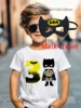 Funny Batman Super Hero Kids Tshirts for Baby Birthday Party T-Shirt Tees Boys T Shirt with Clothes Children Fashion Tops 3