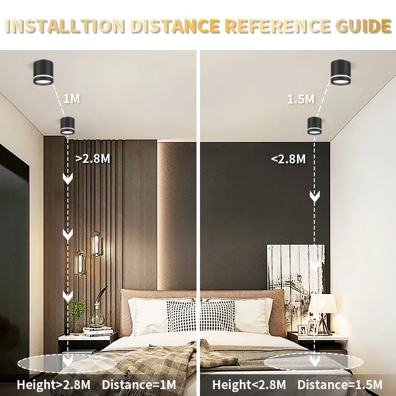 Description Picture 6 of itemSpot LED Downlight 220V LED Spotlight 5W 10W 15W Tricolor Spot Lamp Ceiling Lighting Fixture for Living Room Kitchen Corridor