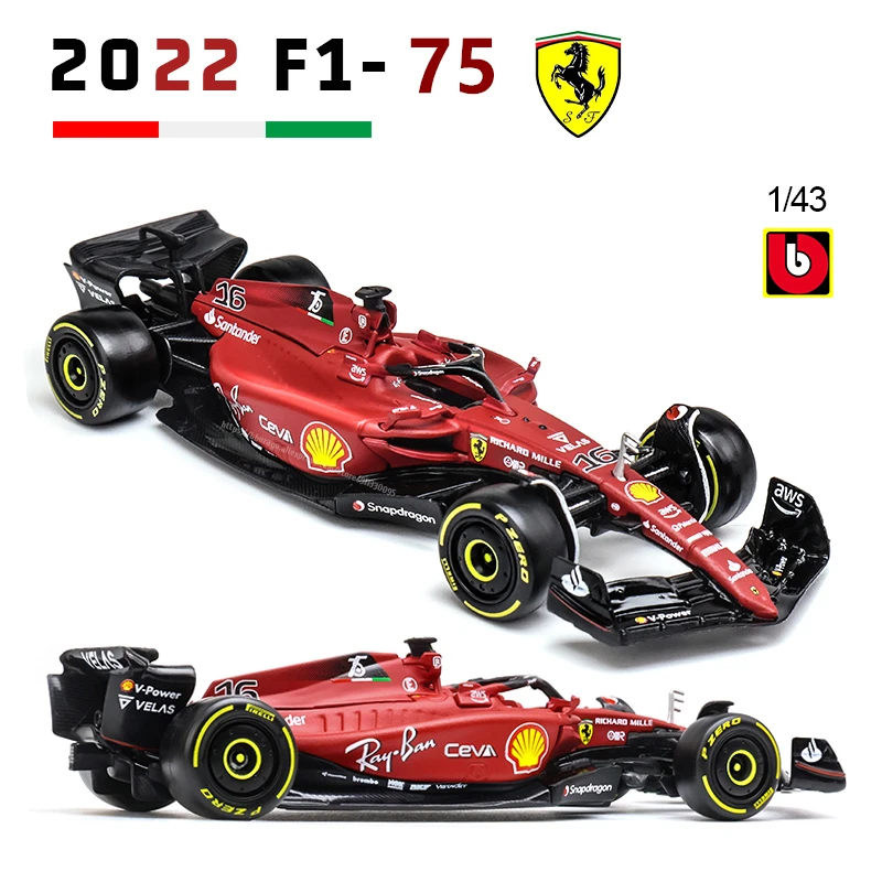 1:43 #16 Leclerc 2022 F1 Scuderia Ferrari F1-75 #55 Sainz