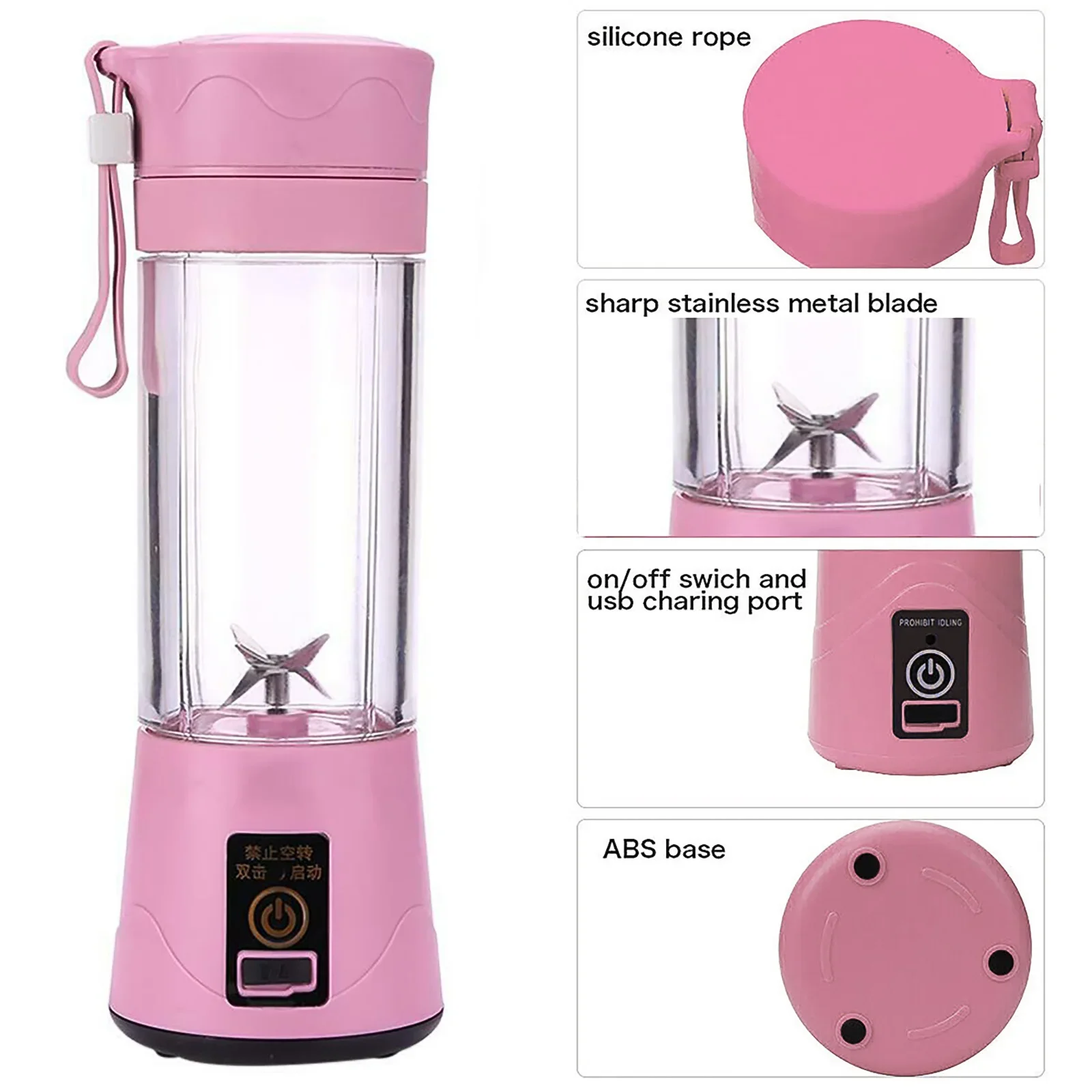 Portable Electric Juicer USB Rechargeable Handheld Smoothie Blender Fruit MixersMilkshake Maker Machine Food Grade Materials