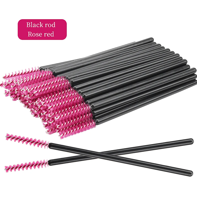 Crystal Diamond Handle Disposable Eyelash and Eyebrow Brushes - 50 Pack