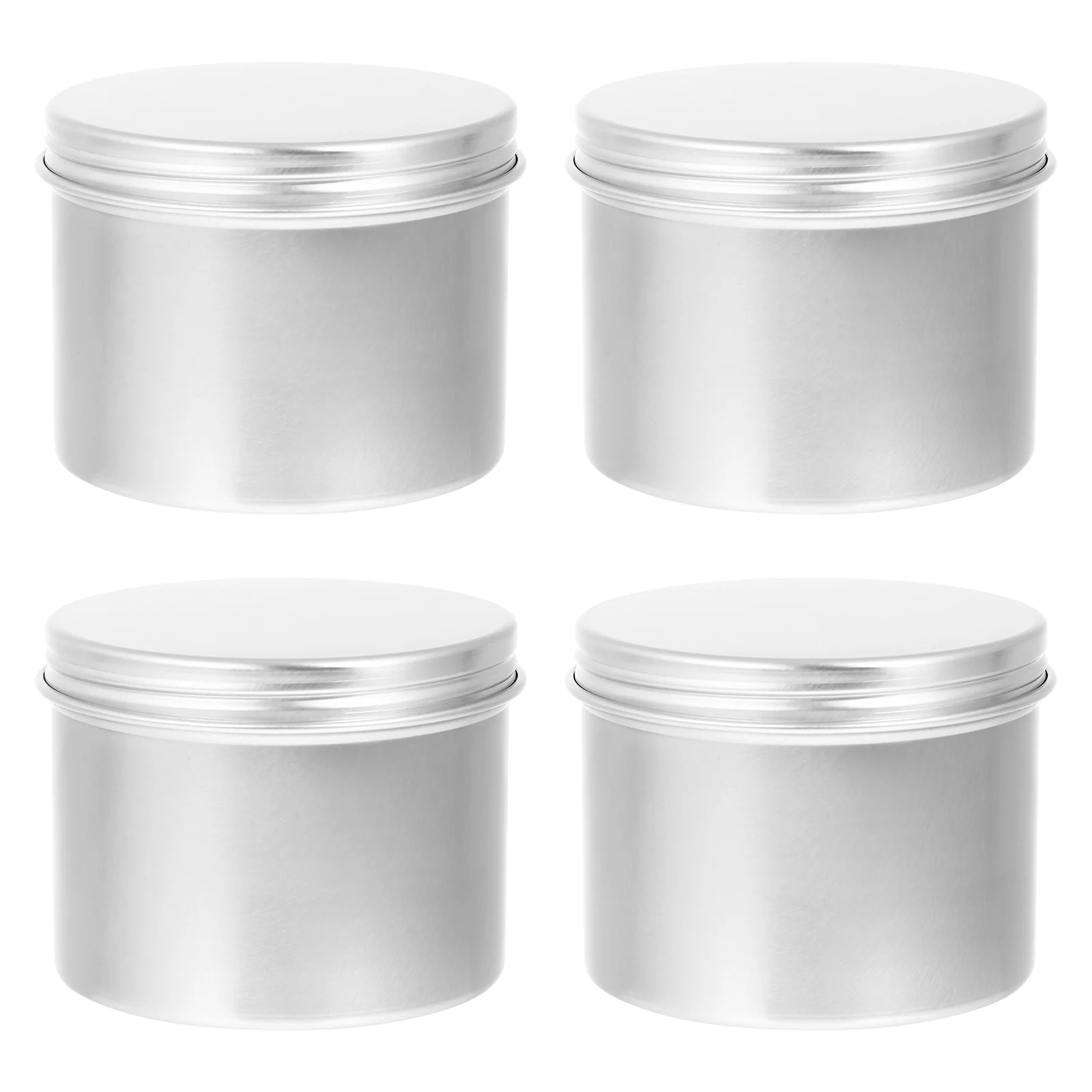 

4/6pcs Round Aluminum Refillable Jar Tea Container Candle DIY Aluminum Box Metal Tins DIY Candle Containers Candle Jars