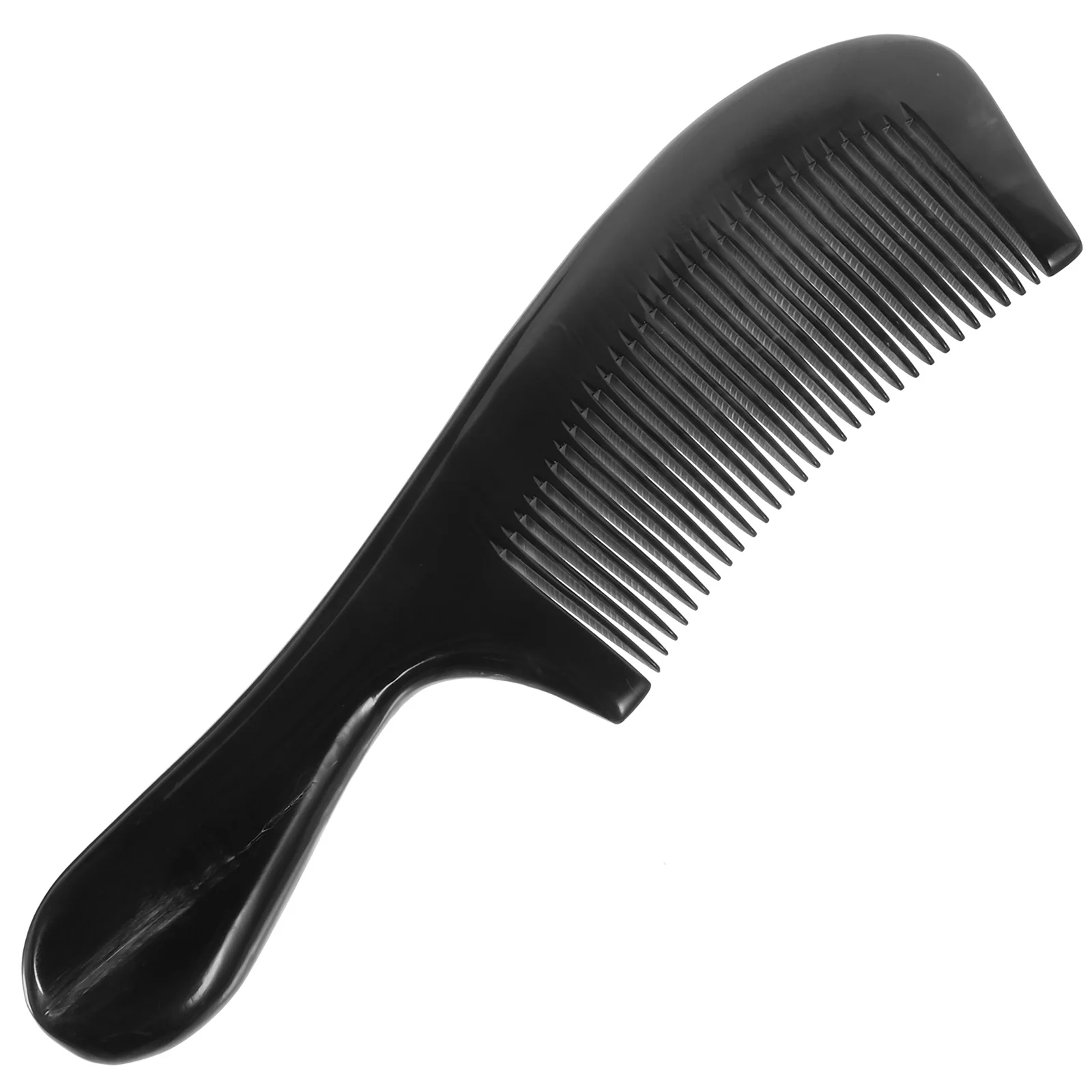 

Black Buffalo Horn Comb Smooth Hair Scraping Styling Massage Stylish Home Natural Ox Combs