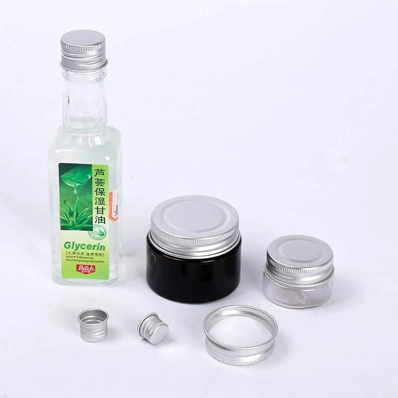 100PCS 18/410 20/410 Aluminium Lid/Aluminum Ropp Threaded Cap Gold Silver Screw Lids for Bottle Cosmetic Container