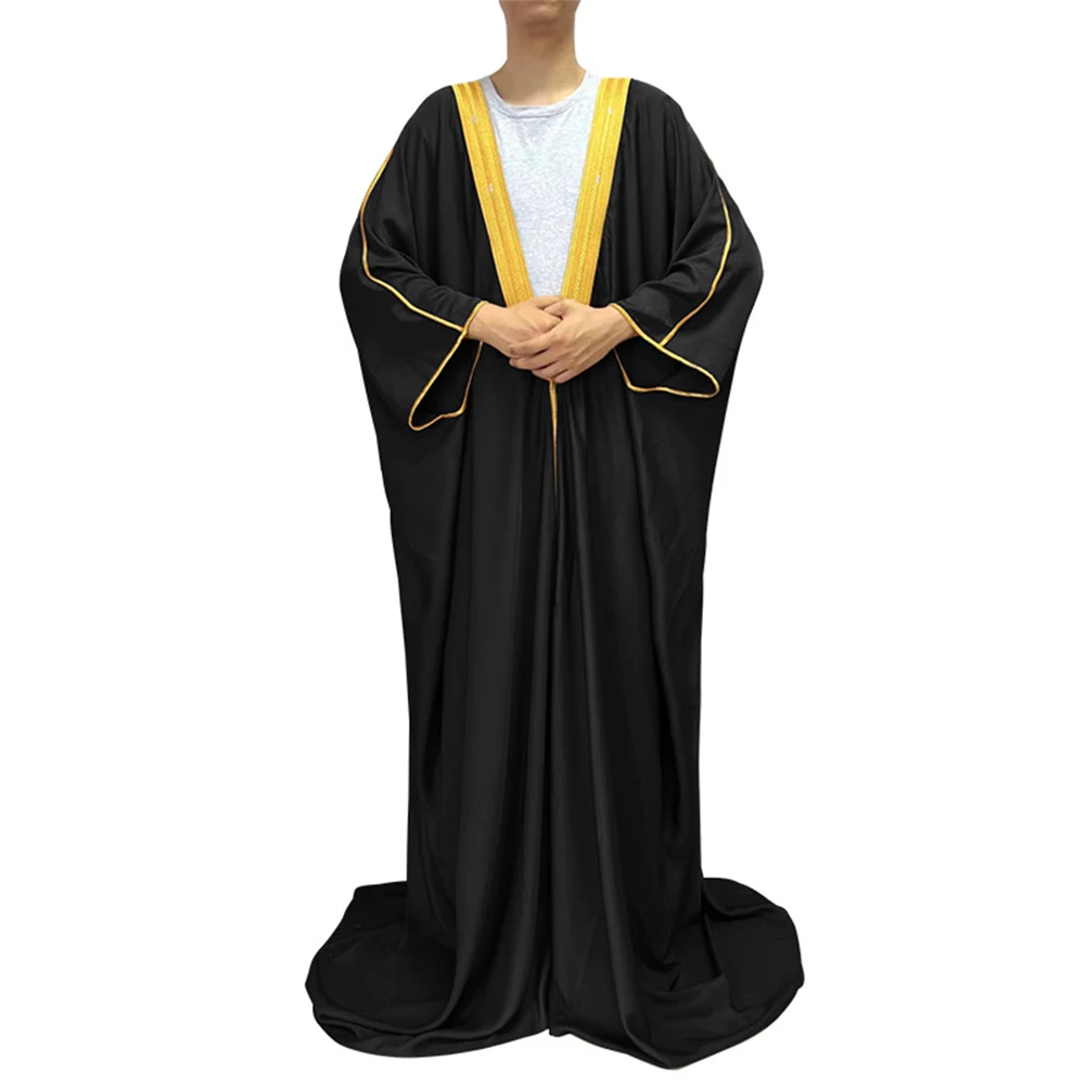 Men's Fashion Muslim Long Sleeve Middle East Arabic Baccalaureate Dress Long Sleeve Graduation Speech Dress High Quality donsignet muslim woman s dess muslim fashion muslim cardigan middle east women dot net yarn cardigan long dress dubai abaya