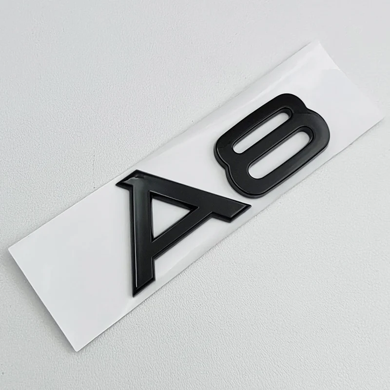 3D ABS Black S Line A1 A2 A3 A4 A5 A6 A7 A8 Logo Emblem Auto Badge Trunk Decal For Audi Sline Car Fender Sticker Accessories