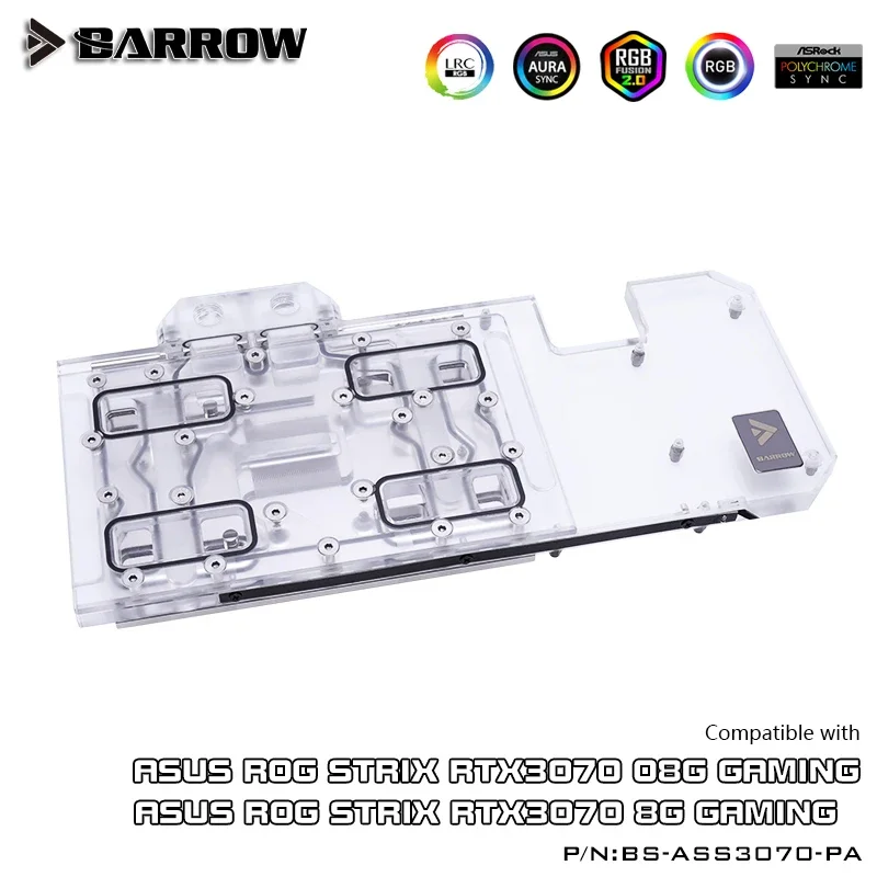 Barrow Full Coverage GPU Water Block For ASUS ROG STRIX RTX 3070