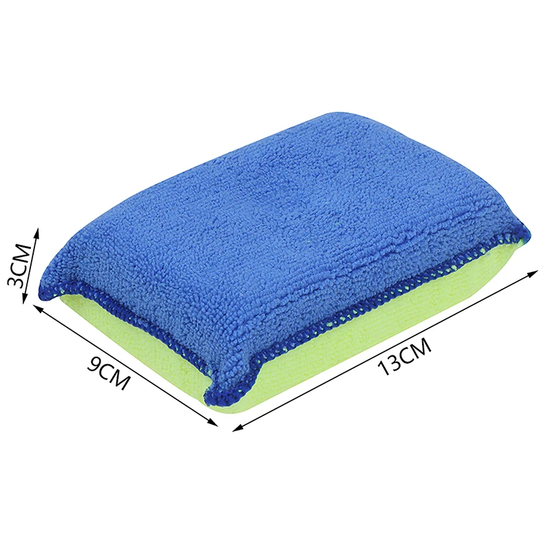 

For Leather Interior Car Wash Pad No Scratch Car Microfiber Scrubbing Sponge Block 2PCS Double Side Auto Scrubbing Sponge