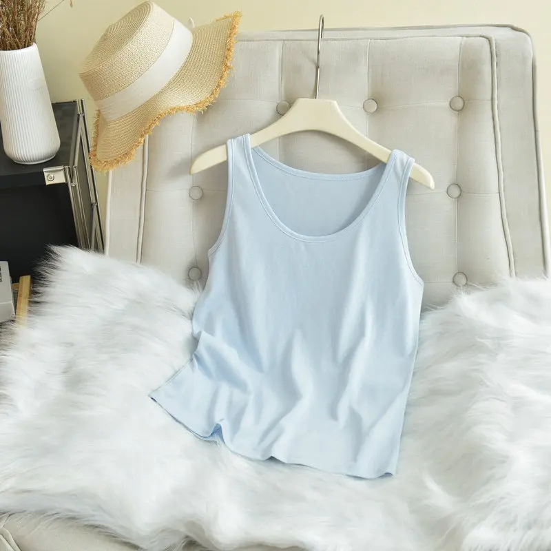 ตัวเลือกสินค้า เสื้อ Tank Top ผ้าฝ้ายลินิน ใส่สบาย ดีไซน์เรียบหรู