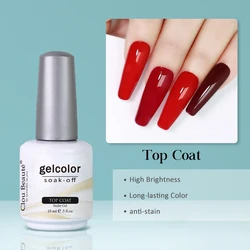 Clou Beaute 15ml Black Red Semi-Permanent Gel Nail Polish (Top)
