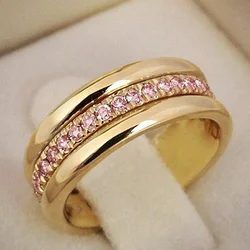 Elegant Women's Wedding Ring with Micro Paved Zircon (As picture)