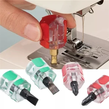 Sewing Machine Screwdriver Mini Needle Plate Screw Driver Set Slotted Cross Screwdriver for Sewing Machine Thread Removal Tool 1