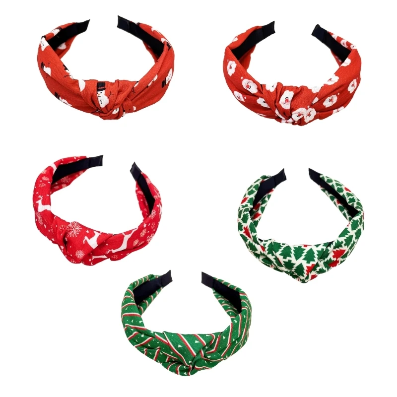 

Soft Headbands for Women Non-slip Headband Christmas Printing Makeup Headband Dropship