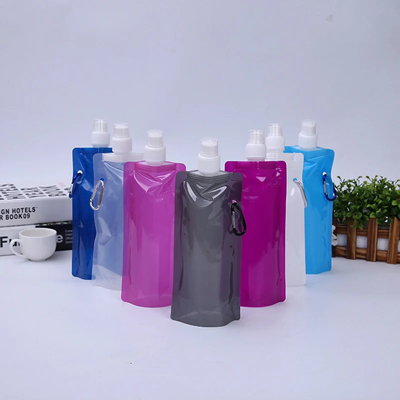 480ml Portable Ultralight Foldable Water Bag Soft Flask Bottle Outdoor Sport Hiking Camping Water Bag Folding Bucket sports water bottle,portable water bottle,sports water bag