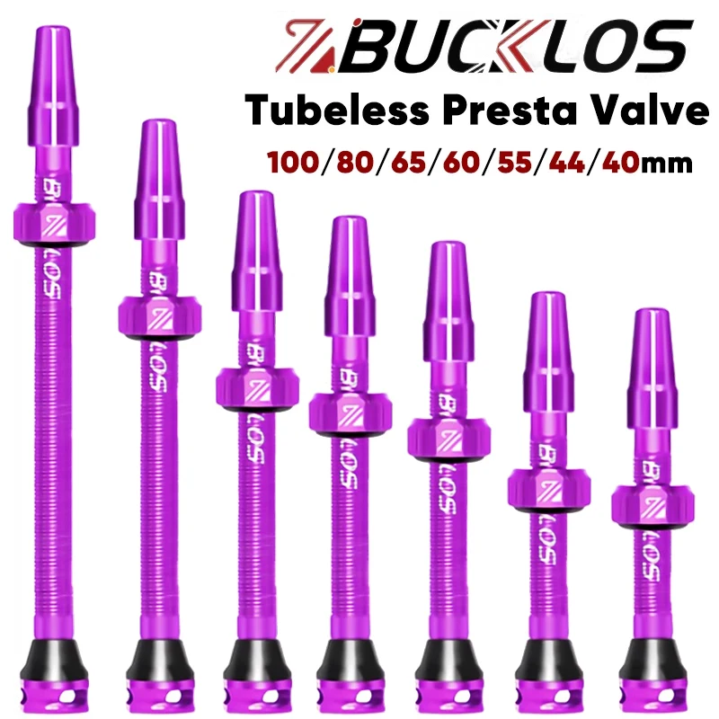 BUCKLOS Premium Aluminum Alloy Tubeless Bicycle Valves - Presta Valve