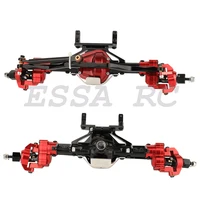 1/10 SCX10 I Heightened Scale Aluminum Alloy CNC Front Rear Portal Axle Set for RC Rock Crawler Car Axial SCX10 II Upgrade Parts 2