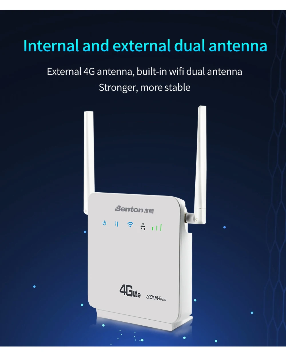 wifi amplifier 5g Benton D921 Mở Khóa 300Mbps Cat4 Nhà Wifi Không Dây 4G + LTE CPE Có Khe Sim WPS chức Năng Ăng Ten Ngoài Repeater wifi extenders signal booster for home