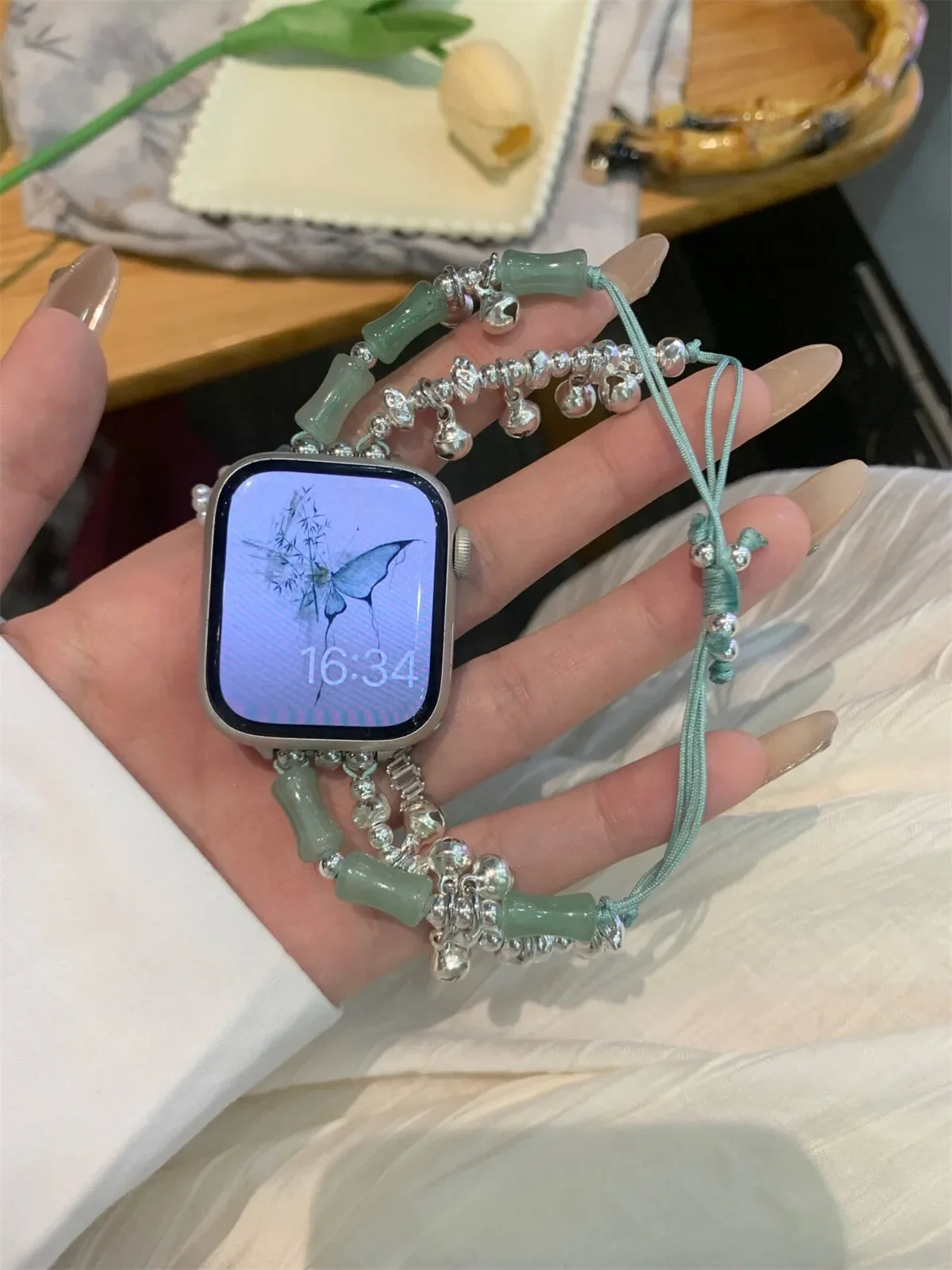 Bracelet de montre à bijoux pour iWatch Ultra 2 Series 10/9/8/7/6/5 Bracelet de montre tendance 42/44/45/46/49 mm 38/40/41 mm_voghion.com
