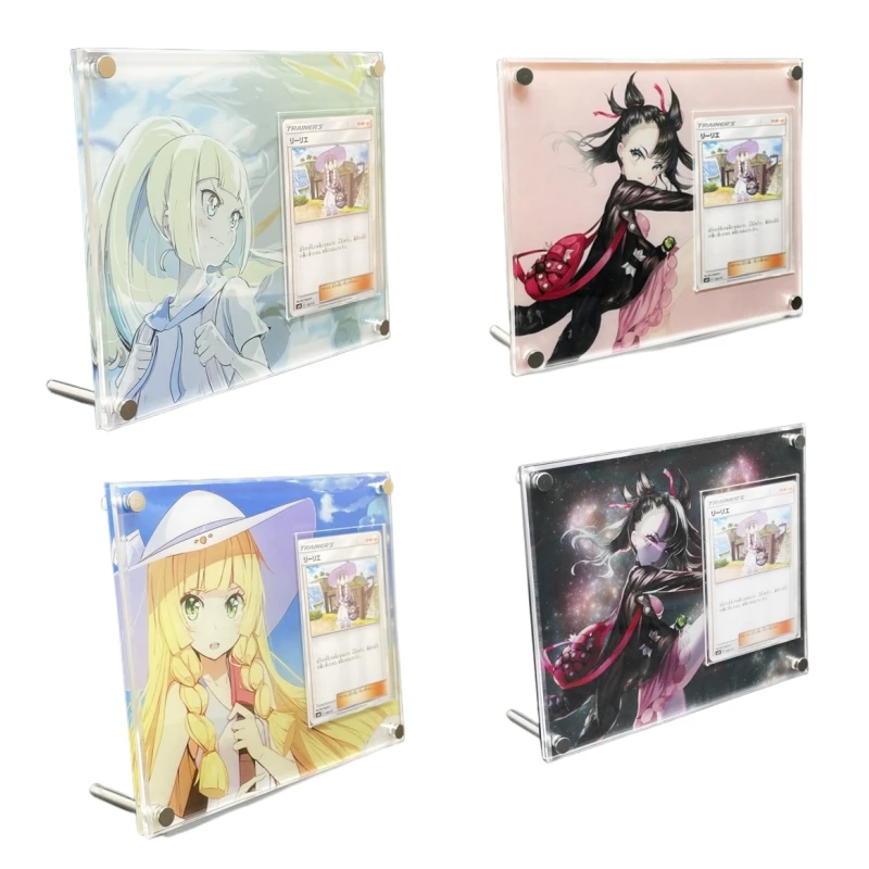 

Pokemon PTCG Trainer Lillie Acerola Serena Animation Characters Card Brick Display Stand Anime Classics Game Collection Toy Gift