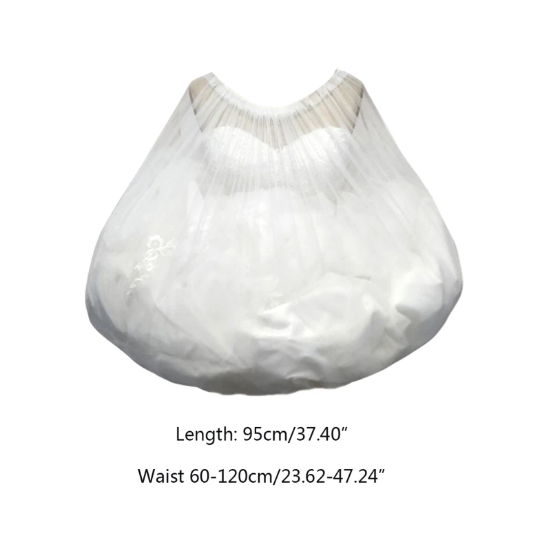 Petticoat Skirt Petticoat Underskirt Wedding Underskirt Wedding Petticoat Tulle Tutu Skirt ZB91 White Gathering Bridal Helper Buddy Wedding Dress Gown Slip Tulle Underskirt Petticoat Save You From Bathroom Toilet