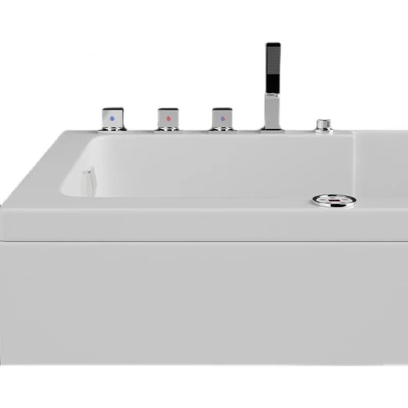Simple Household Small Apartment Bathtub Acrylic Large Space Massage Bathtub Constant Temperature Surf Massage Sitting Bathtub W 2