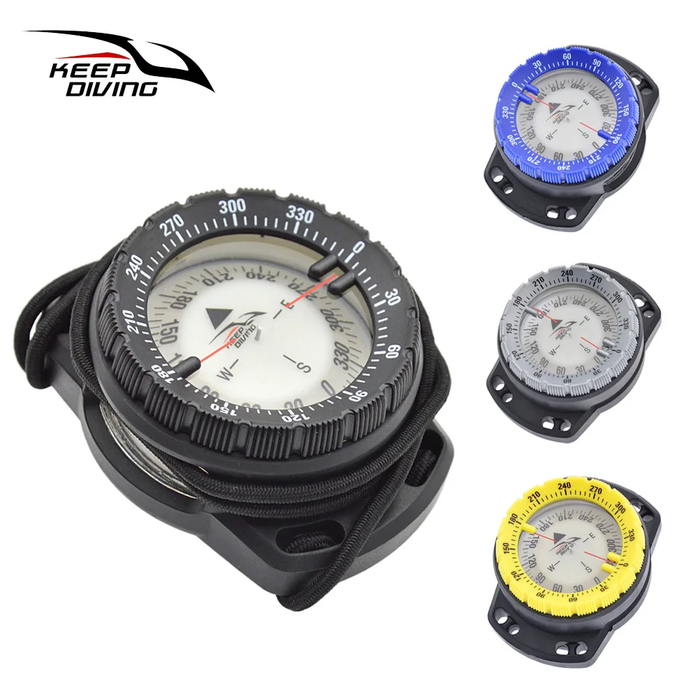 1 PCS Strong Magnetic 50M Waterproof Scuba Diving Compass Elastic Rope Diver Underwater Direction Watch Equipment Accessory 2