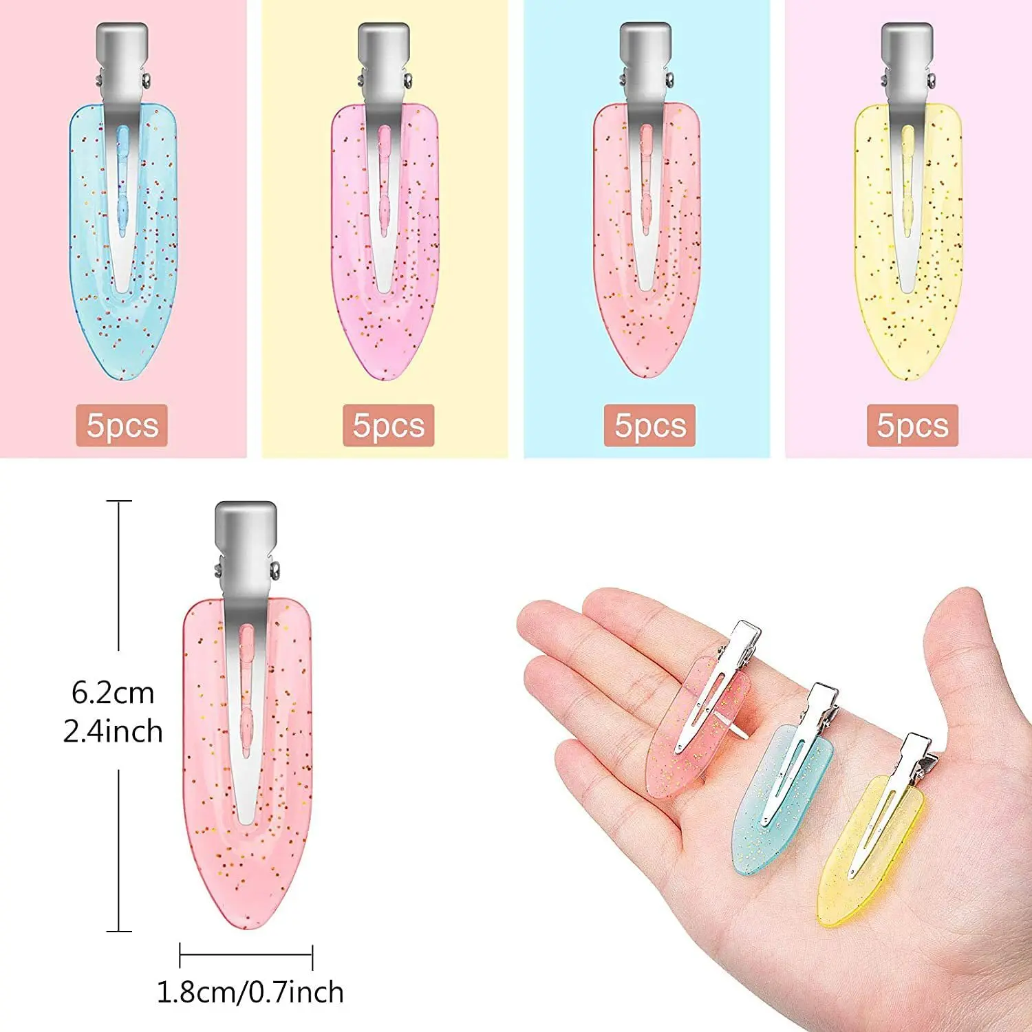 Lot de 20 épingles à cheveux sans couture pour salon de beauté, outils de coiffure et de maquillage professionnels, pinces à cheveux pour femmes et filles, vente en gros_voghion.com