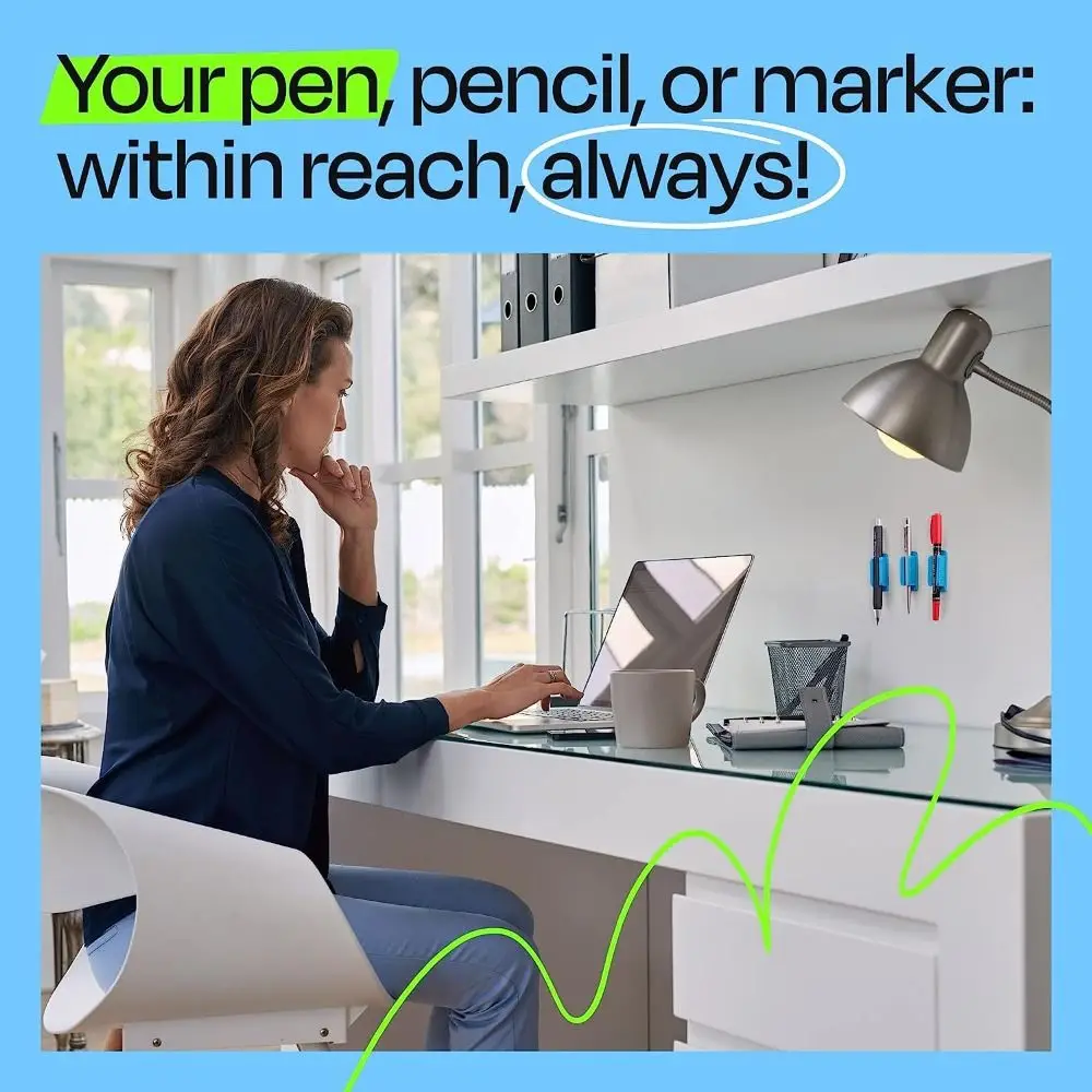 Pen Holder Silicone Pen Holder Self-Adhesive Pen Pencil Storage Clip