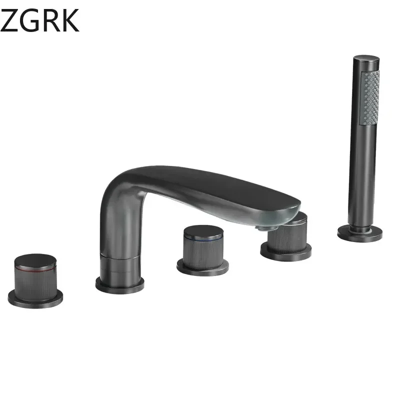 Luxury Bathroom Faucet Cold and Hot Water Tap Brushed Gold Split Three Hole Basin Faucet Solid Brass Washbasin Water Mixer 6
