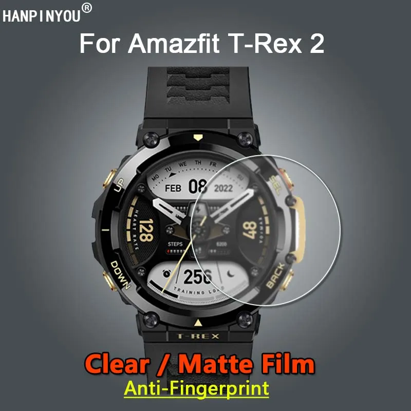 For Amazfit T-Rex 2 Pro Smartwatch Ultra Clear Glossy / Anti-Glare Matte Screen Protector Soft Slim Film -Not Tempered Glass