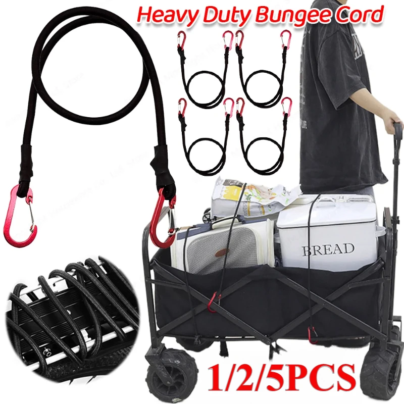Luggage Elastic Band Rope Climbing Buckle Elastic Heavy-duty Bungee Rope Used for Fixing Bicycles Kayaks Camping Accessories