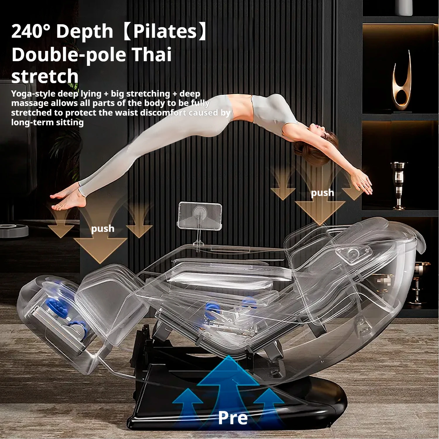 3 Year Warranty 4D SL-Track Zero Gravity full body AirBag Massager Chairs Home 3D Office Chair Luxury Electric Massage Sofa 4