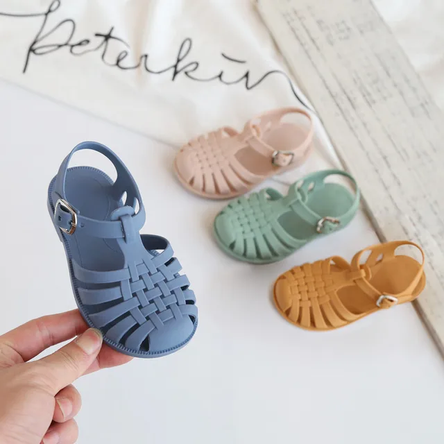 Baby Gladiator Sandals Casual Breathable Hollow Out Roman Shoes PVC Summer Kids Shoes 2022 Beach Children Sandals Girls 1