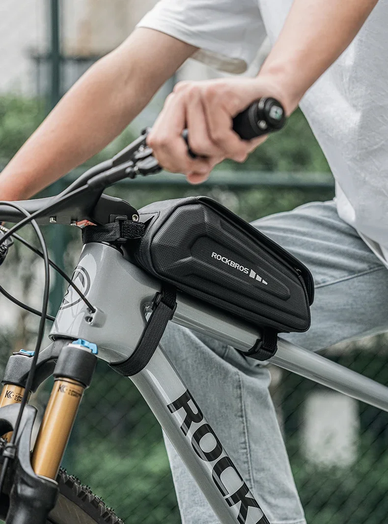 Bike Bag 1.7L Phone Bag Waterproof Front Frame Tube Bag Touch Screen Phone Holde