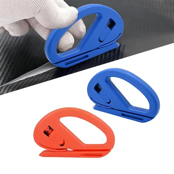 2 pezzi taglierina di sicurezza per coltello da avvolgimento in vinile per auto utensile da taglio per pellicola da avvolgimento in vinile in fibra di carbonio taglierina per carta da imballaggio per adesivo per auto
