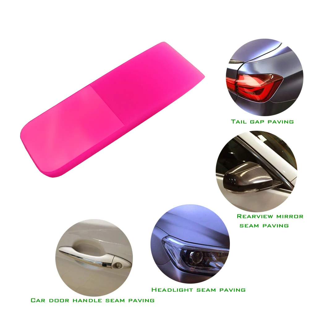 car wax PPF Scraper Green Pink Squeegee Carbon Fiber Vinyl Wrapping TPU Rubber Squeegee Car Film Sticker Detailing Window Tint Tool T21 car seat leather cleaner