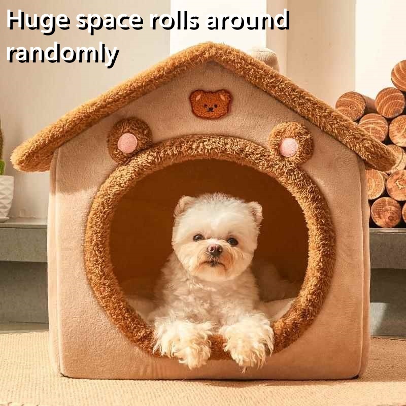 NEW Four seasons cat nest in winter warm closed dog house seat cushion removable dog bed creative soft winter warm cat nest