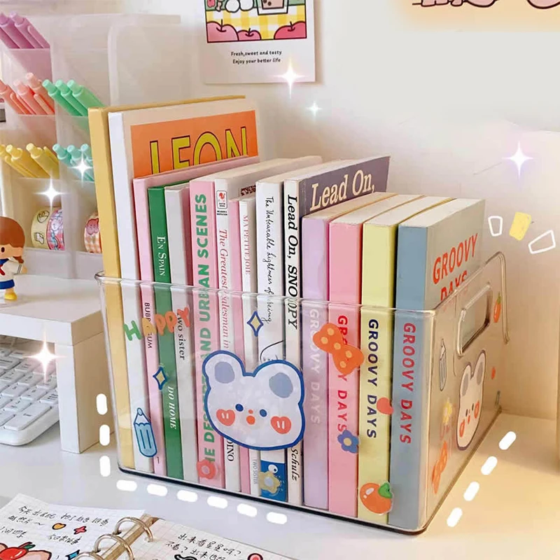Small/Medium/Large Desk Organizer Holder Acrylic Stationery Holder Bathroom Supplies Book Magazine Case