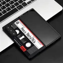 Red Line Cassette Design Back Phone Cover - Galaxy Z Fold 8 (Mix01)