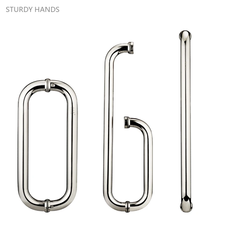 

1 set of 304 stainless steel shower room bathroom sliding glass door matching handle