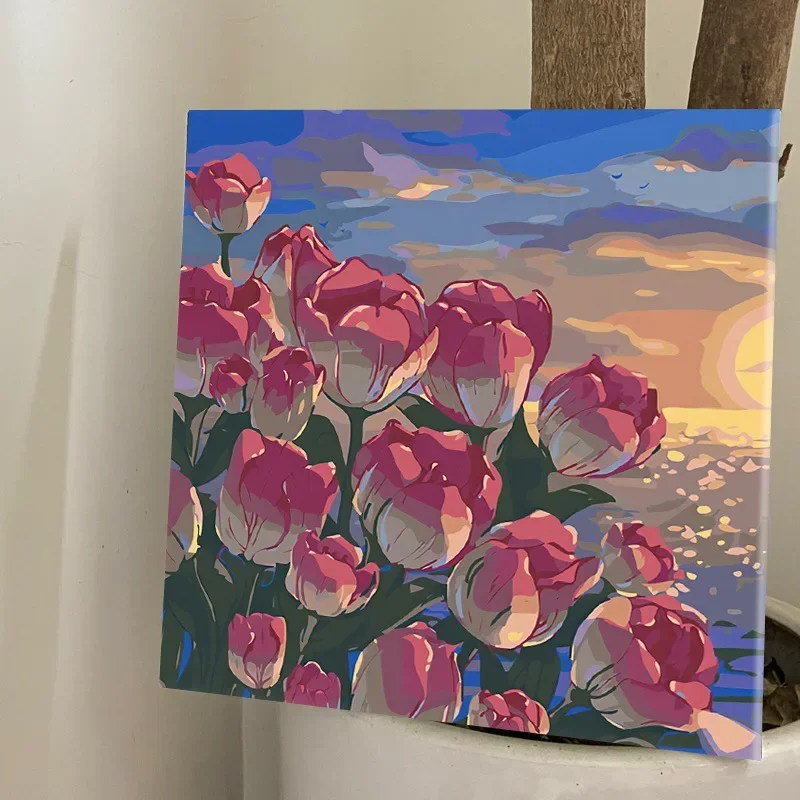 

Flower2502-207.62digital картина маслом Луна ночная сцена наполнение подходит для взрослых ручная роспись костюм ручной работы дизайн