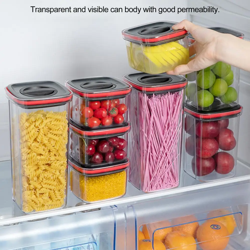Transparent Food Storage Containers Kitchen Storage Airtight Cans Plastic  Storage Boxes Stackable Food Storage Boxes - AliExpress