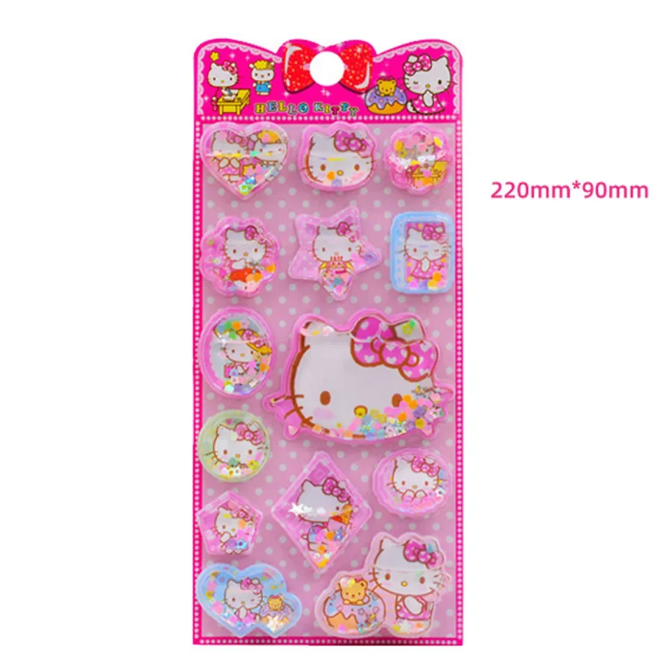 새로운 산리오 3D 입체 물결이 흔드는 냉장고, 헬로 키티 노트북/휴대폰 케이스 및 어린이용 스티커