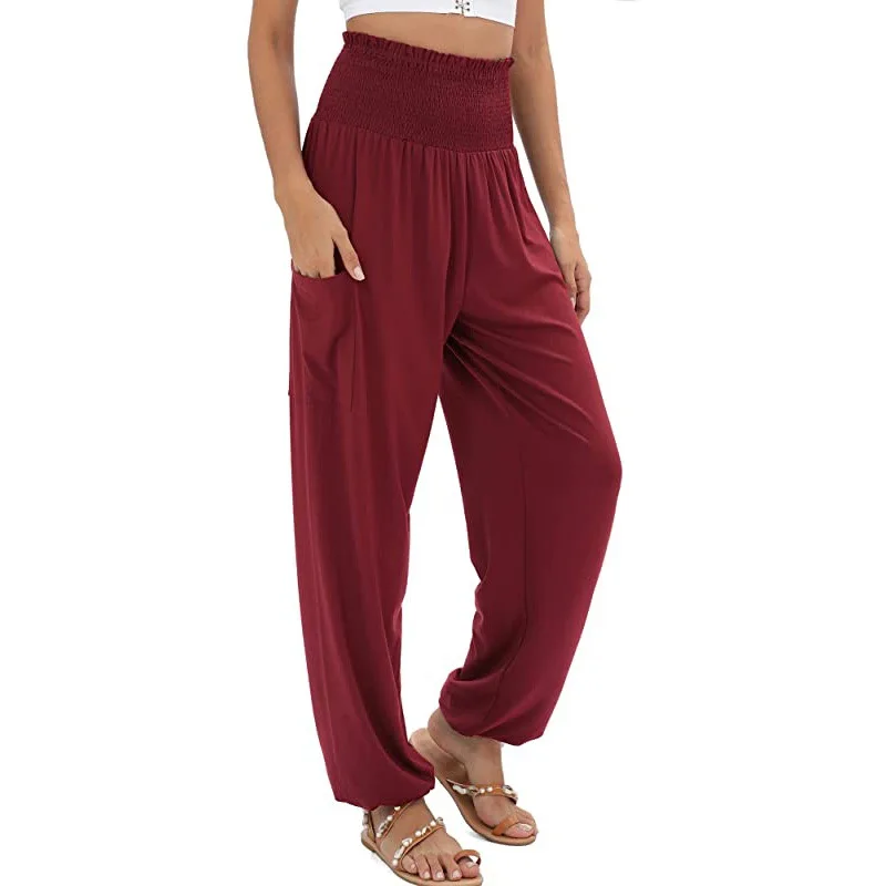 Dropship Women Casual Yoga Pants Loose Linen Trousers to Sell Online at a  Lower Price