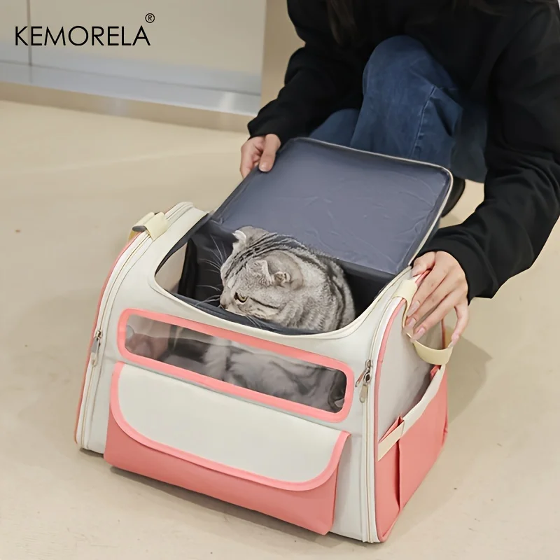 KEMORELA Breathable Pet Tote Shoulder Bag for Small Dogs And Cats Comfortable Outdoor Activity Pet Carrier with Handles