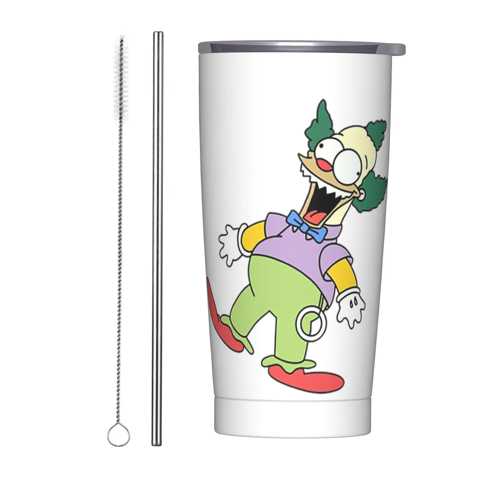 Stainless Steel Tumbler with The Simpsons Cartoon Design - Versatile Hot & Cold Beverage Cup