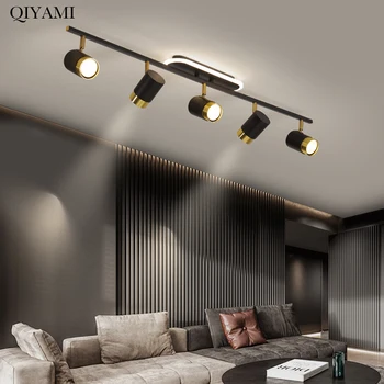 Nordic LED Strip Chandelier with Spotlights 1