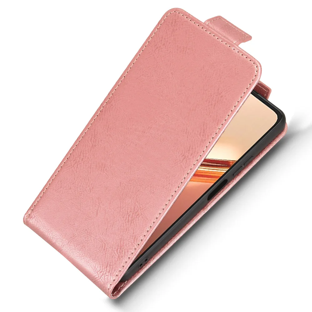 Luxury Retro Leather Flip Vertical Case with Card Holder and Stand Cover