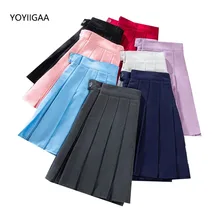 

Black Women Pleated Skirt Summer High Waist Woman Mini Skirts Preppy Style A-Line Ladies Short Skirt Harajuku Chic Female Skirts