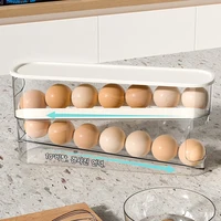 Slide Type Egg Carton Double Automatic Egg Roller Refrigerator Side Door Egg Storage Kitchen Countertop Egg Holder 2
